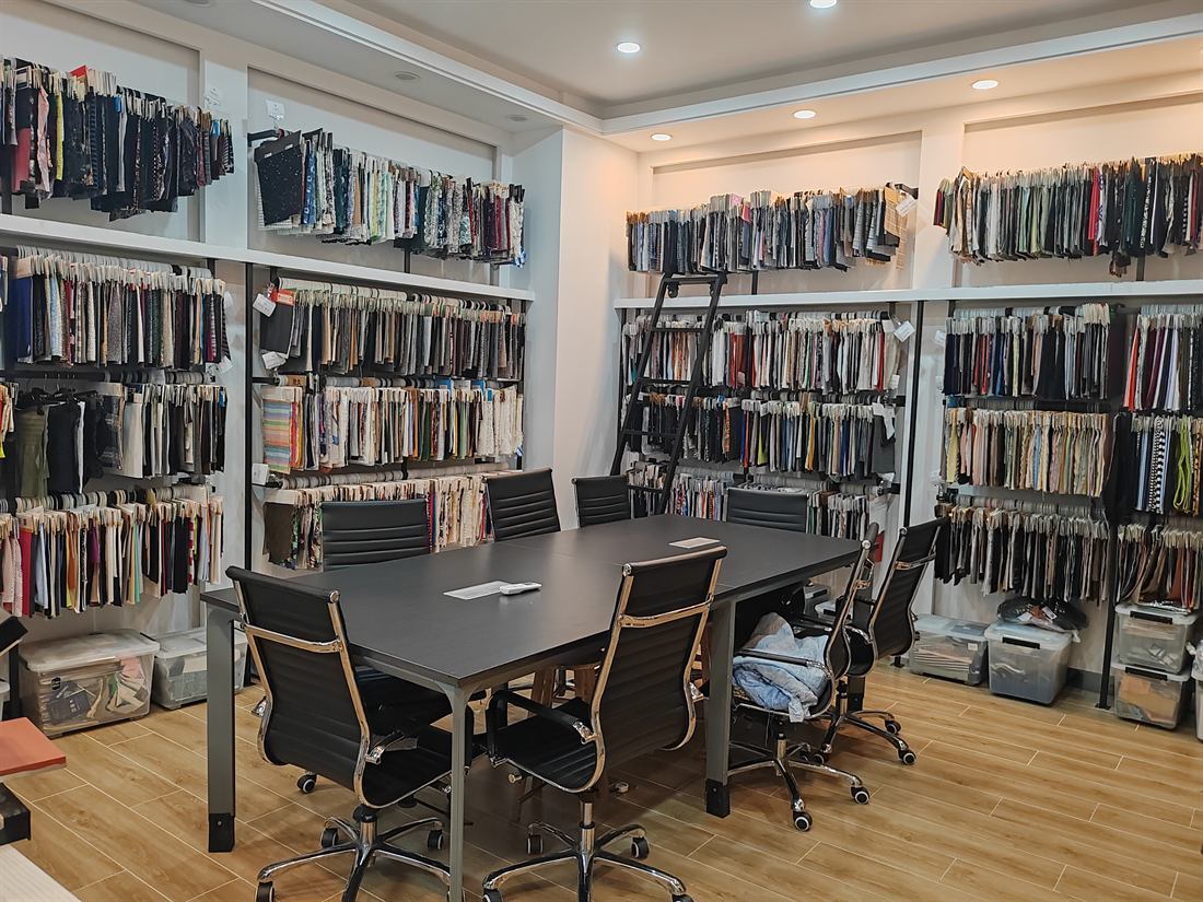 Fabric and trim library used for sourcing discussion